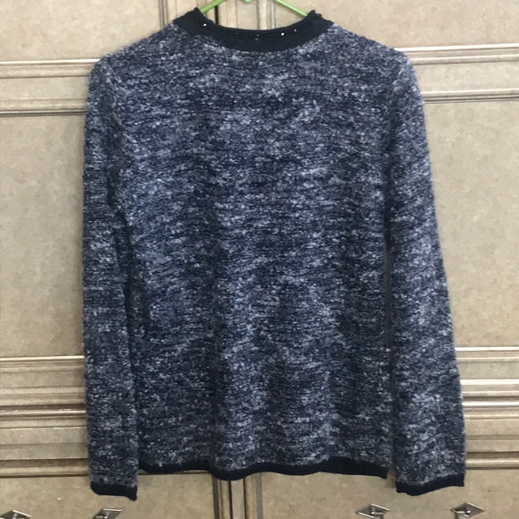 ANNE KLEIN SILK BLACK & GREY SWEATER - Picture 4 of 10